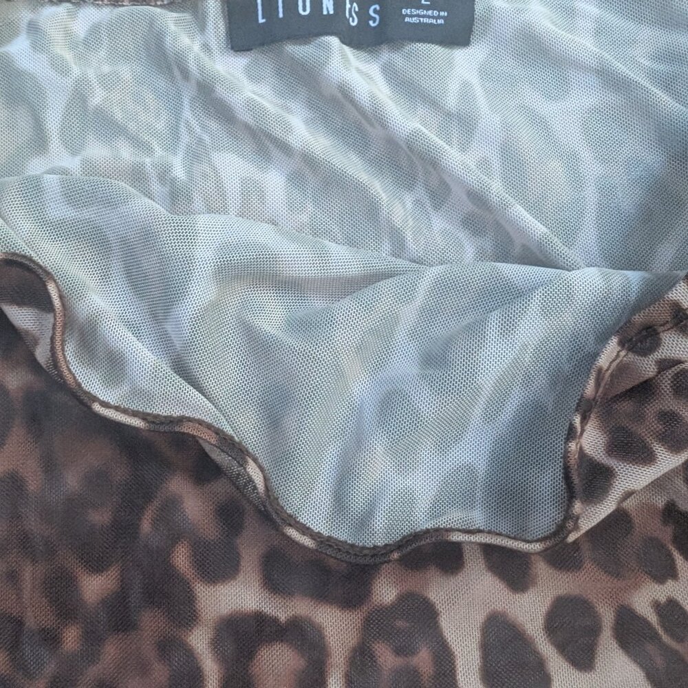 Sheer Leopard Midi Skirt - Picture 3 of 3